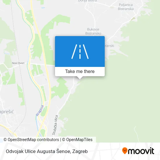 Odvojak Ulice Augusta Šenoe map