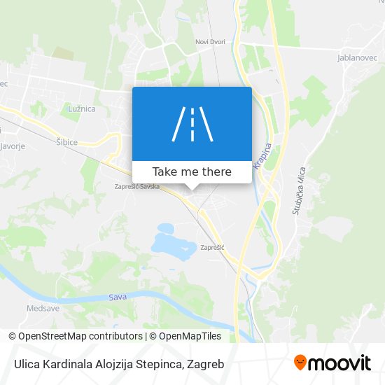 Ulica Kardinala Alojzija Stepinca map