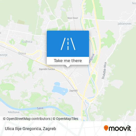 Ulica Ilije Gregorića map