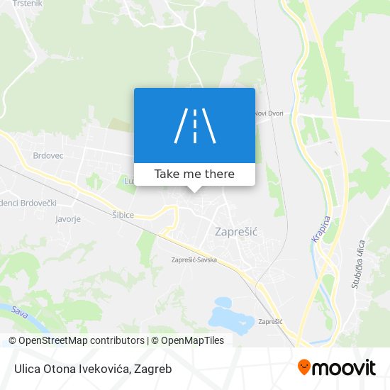 Ulica Otona Ivekovića map