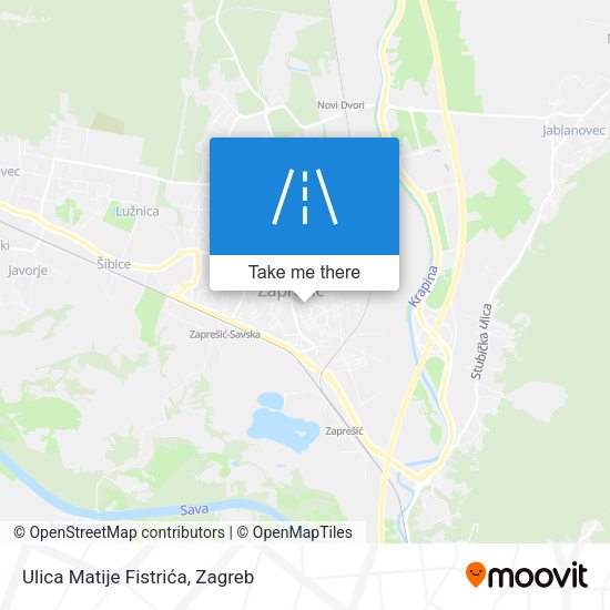 Ulica Matije Fistrića map