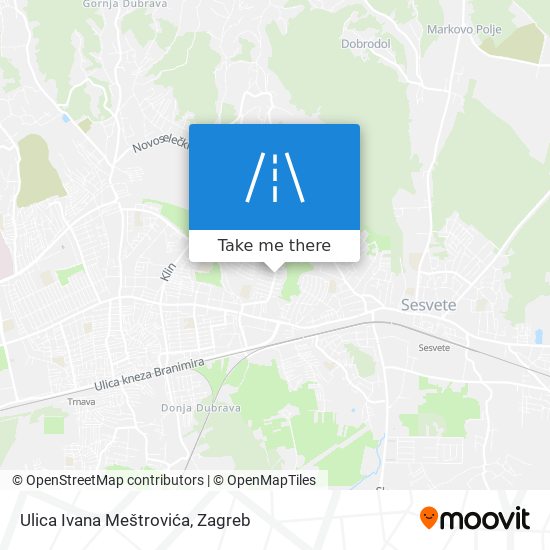 Ulica Ivana Meštrovića map