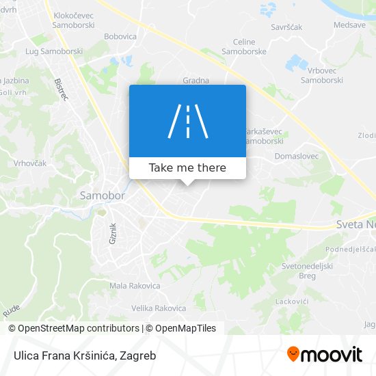 Ulica Frana Kršinića map