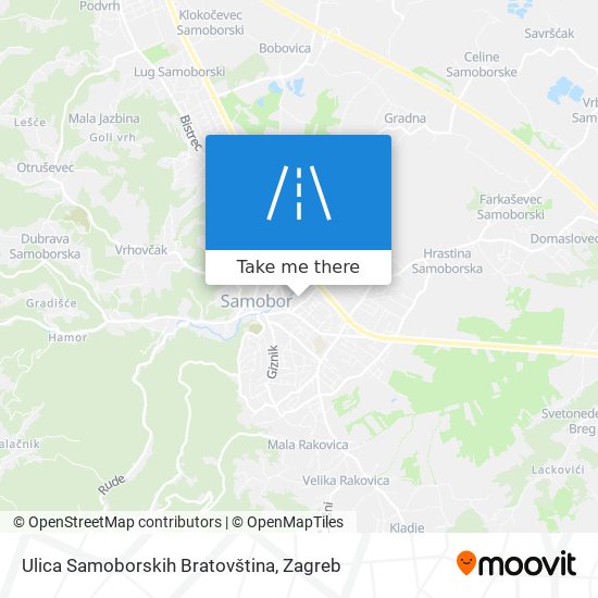 Ulica Samoborskih Bratovština map