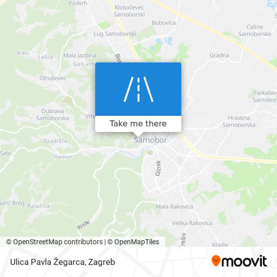 Ulica Pavla Žegarca map