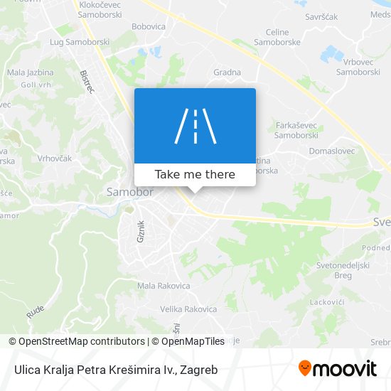 Ulica Kralja Petra Krešimira Iv. map