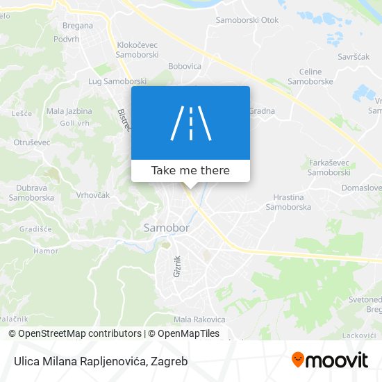 Ulica Milana Rapljenovića map