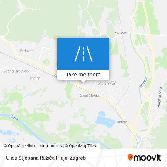 Ulica Stjepana Ružića Hlaja map