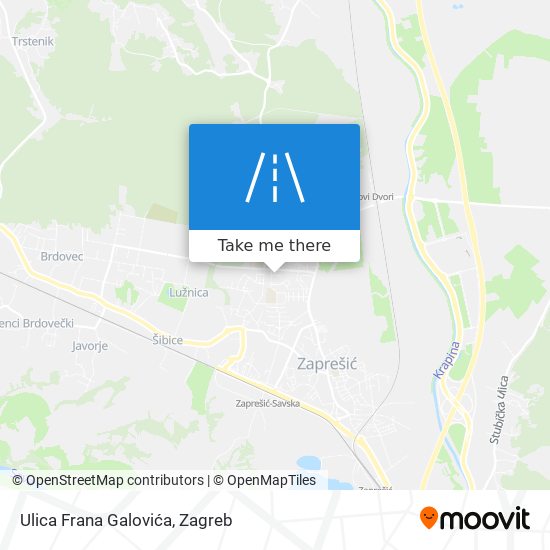 Ulica Frana Galovića map