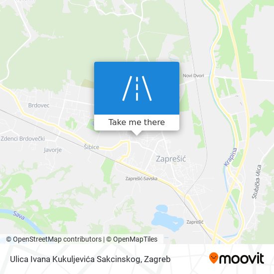 Ulica Ivana Kukuljevića Sakcinskog map