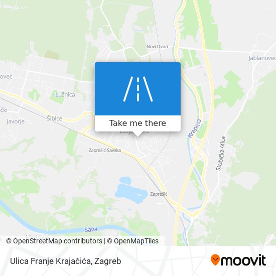 Ulica Franje Krajačića map