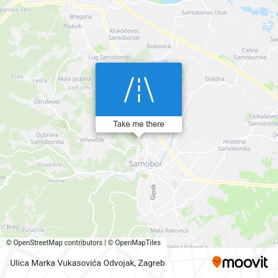 Ulica Marka Vukasovića Odvojak map
