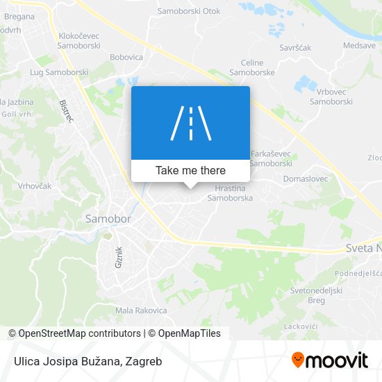 Ulica Josipa Bužana map