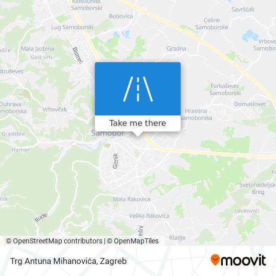 Trg Antuna Mihanovića map