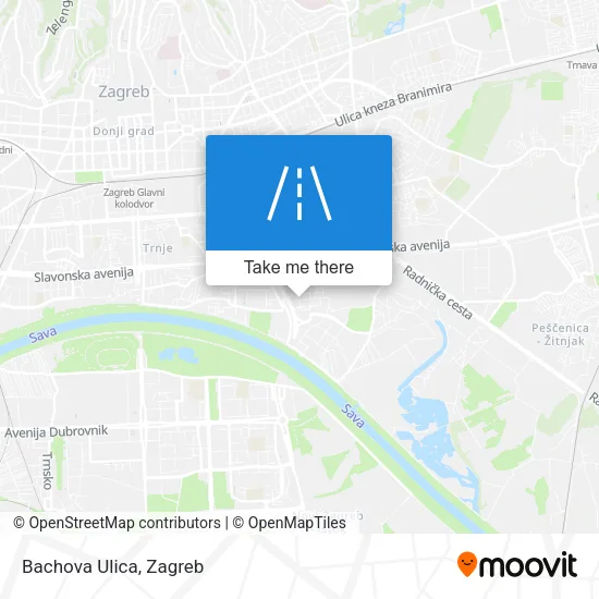 Bachova Ulica map