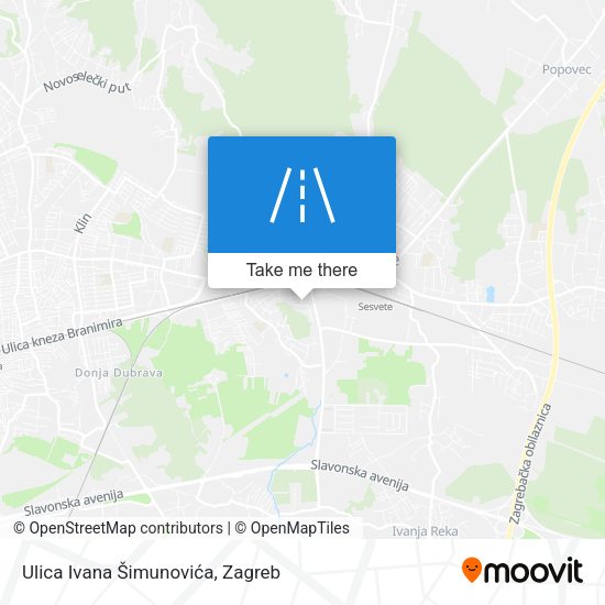 Ulica Ivana Šimunovića map