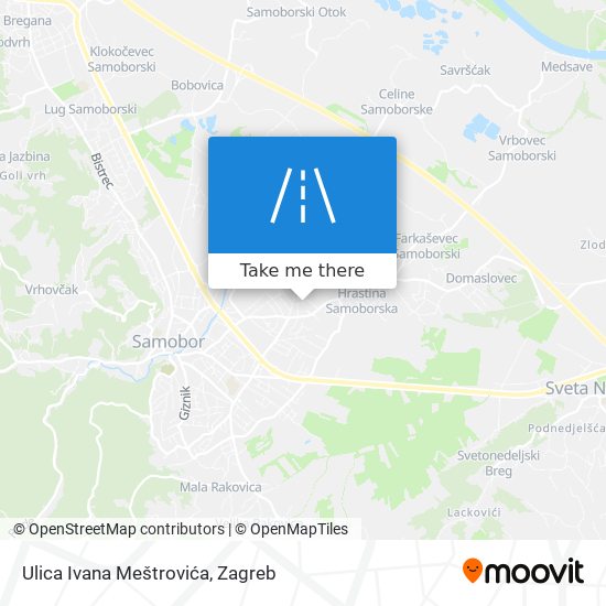 Ulica Ivana Meštrovića map