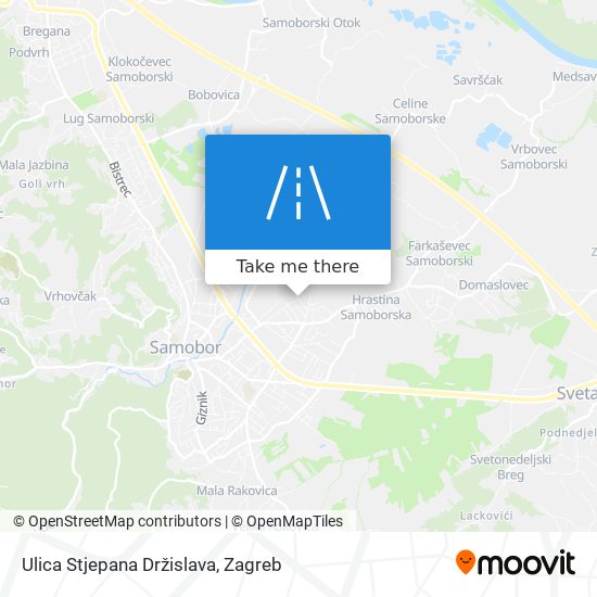 Ulica Stjepana Držislava map