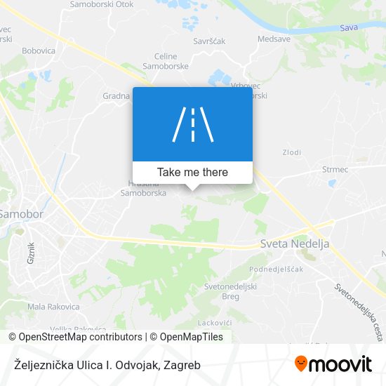 Željeznička Ulica I. Odvojak map