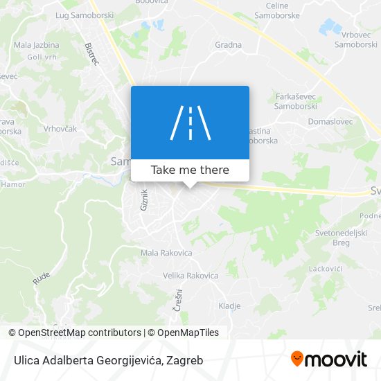 Ulica Adalberta Georgijevića map