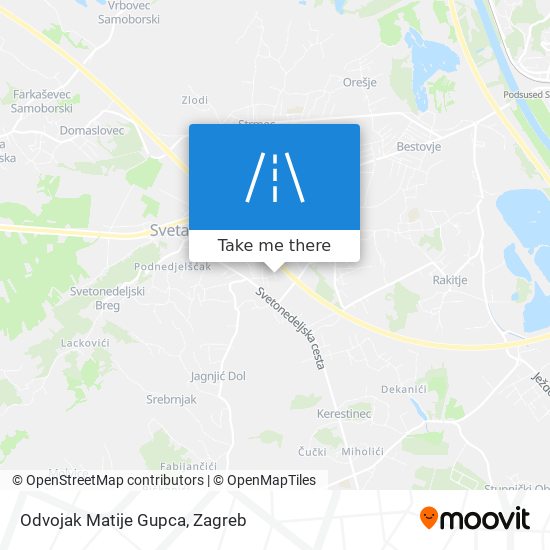 Odvojak Matije Gupca map