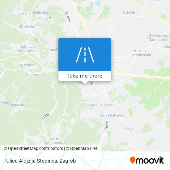 Ulica Alojzija Stepinca map