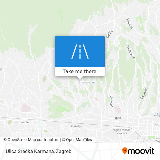 Ulica Srećka Karmana map