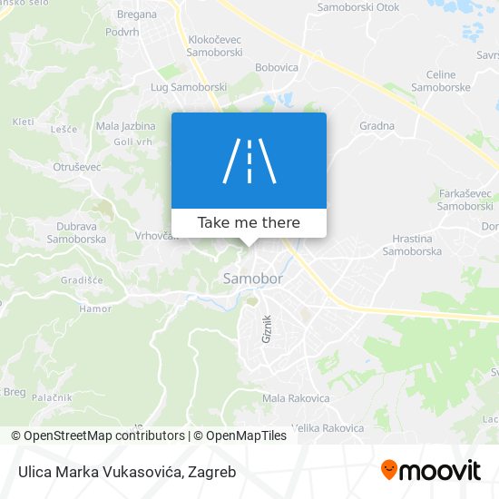 Ulica Marka Vukasovića map