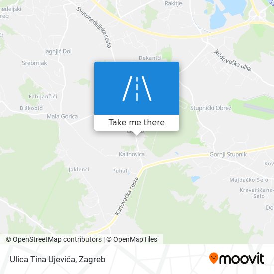 Ulica Tina Ujevića map