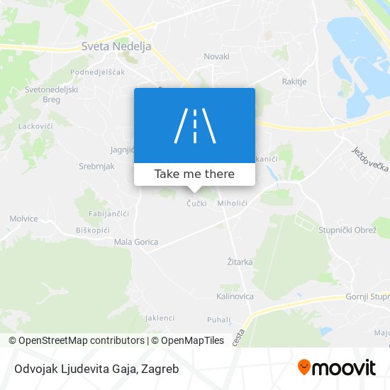 Odvojak Ljudevita Gaja map