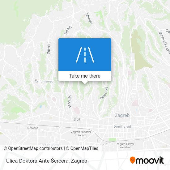 Ulica Doktora Ante Šercera map