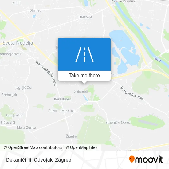 Dekanići Iii. Odvojak map