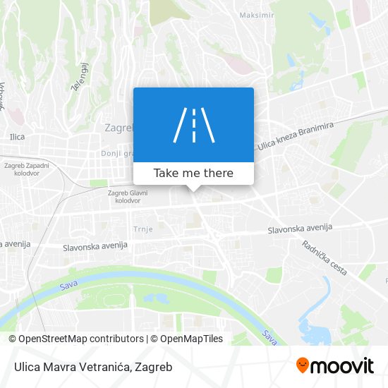 Ulica Mavra Vetranića map