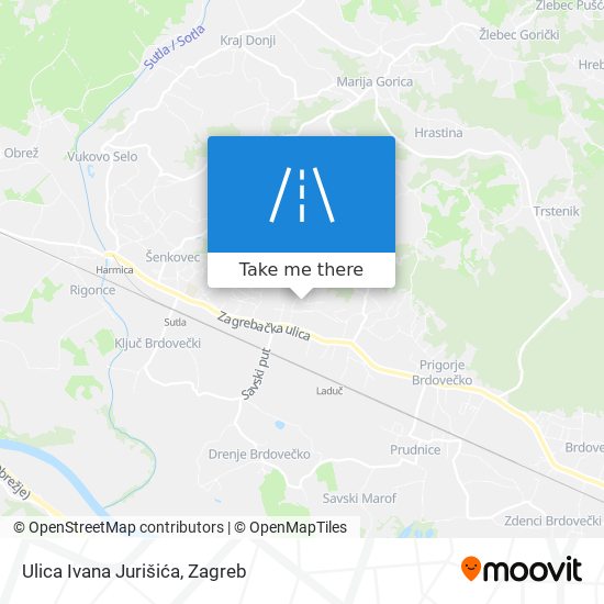 Ulica Ivana Jurišića map