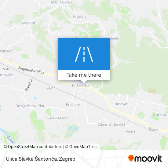 Ulica Slavka Šantorića map