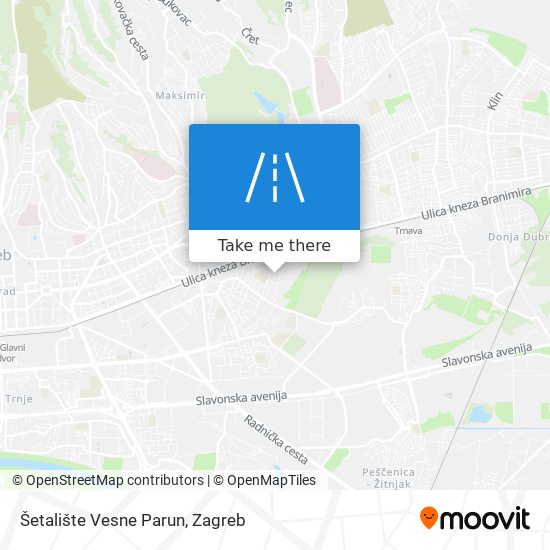 Šetalište Vesne Parun map