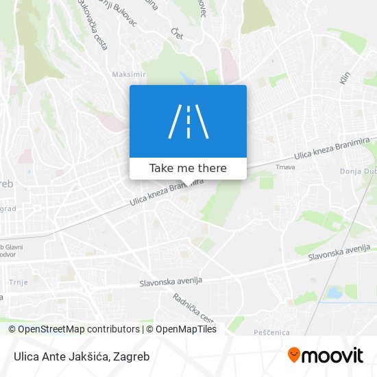 Ulica Ante Jakšića map