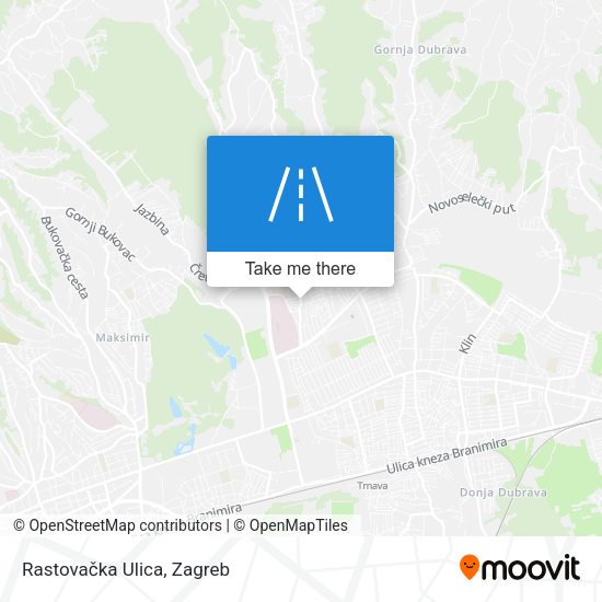 Rastovačka Ulica map