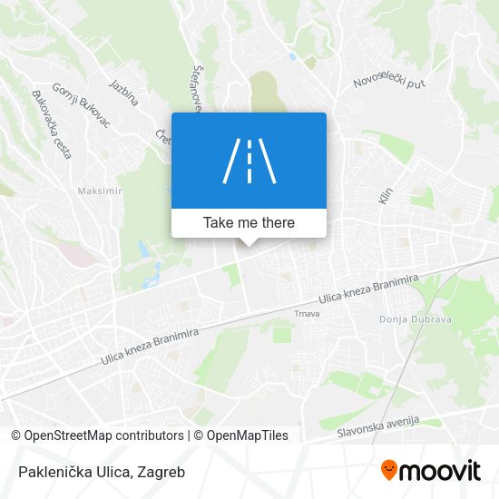 Paklenička Ulica map
