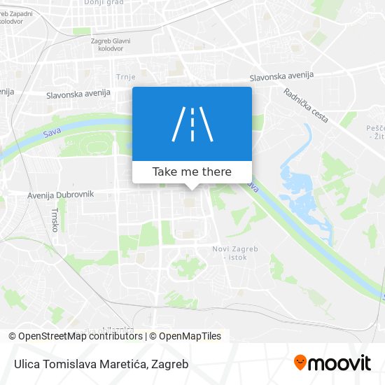 Ulica Tomislava Maretića map