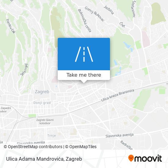 Ulica Adama Mandrovića map