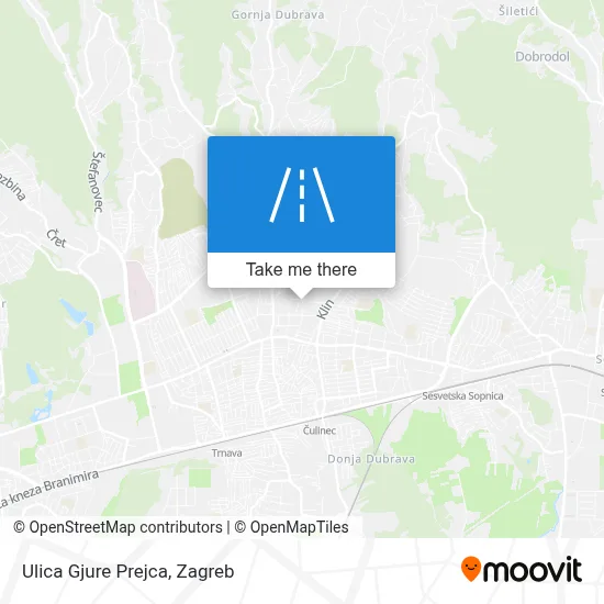 Ulica Gjure Prejca map