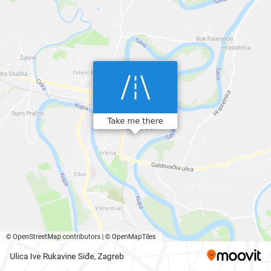 Ulica Ive Rukavine Siđe map