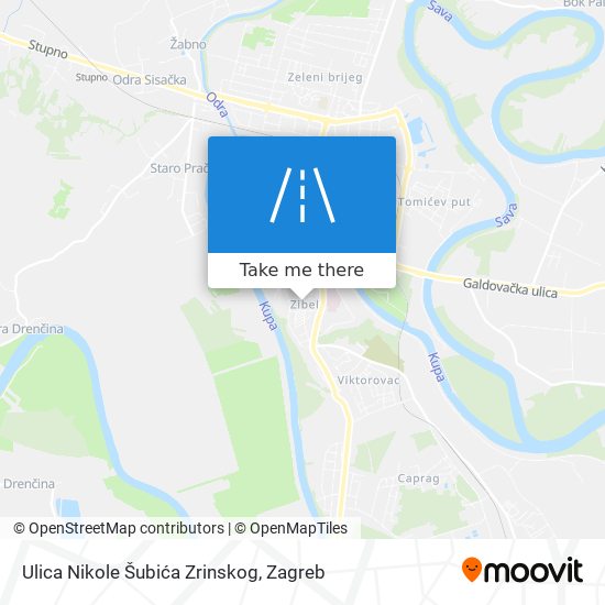 Ulica Nikole Šubića Zrinskog map