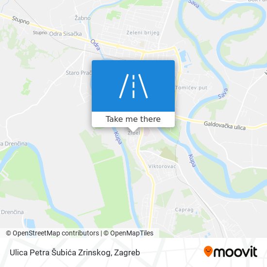 Ulica Petra Šubića Zrinskog map