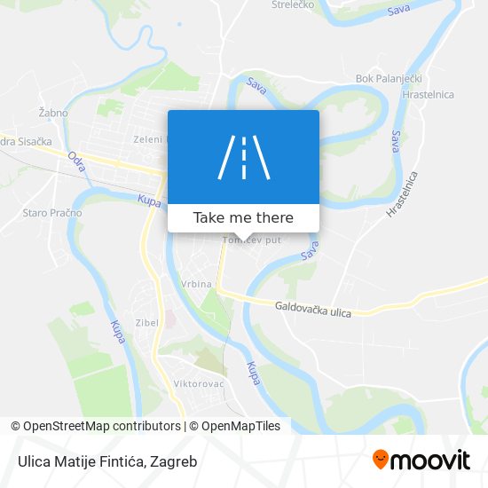 Ulica Matije Fintića map