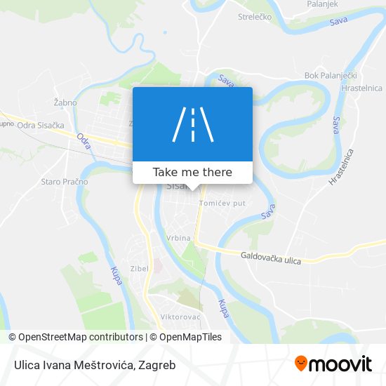 Ulica Ivana Meštrovića map