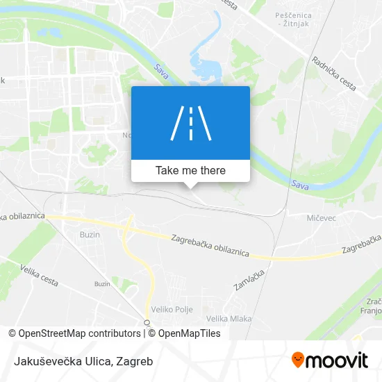 Jakuševečka Ulica map