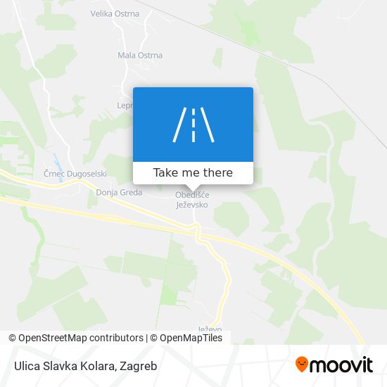 Ulica Slavka Kolara map