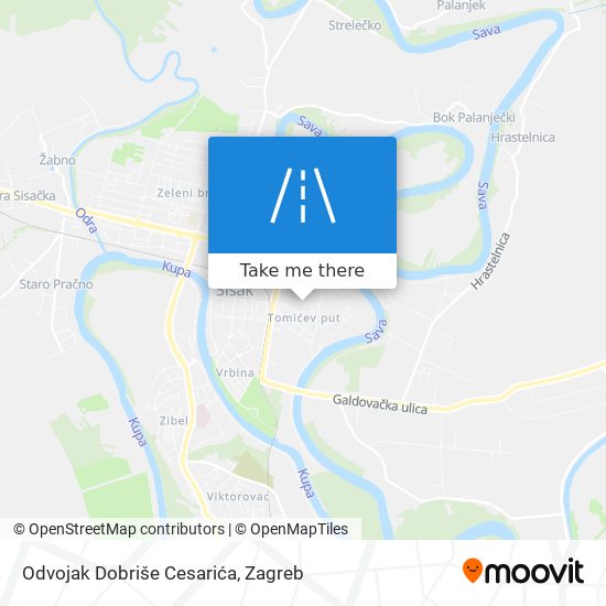 Odvojak Dobriše Cesarića map